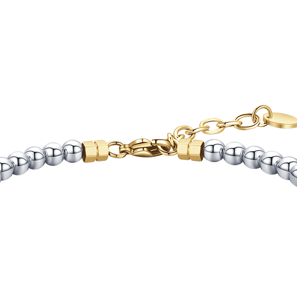 HERREN-STAHLARMBAND MIT STAHLSTEINEN UND STAHLELEMENTEN