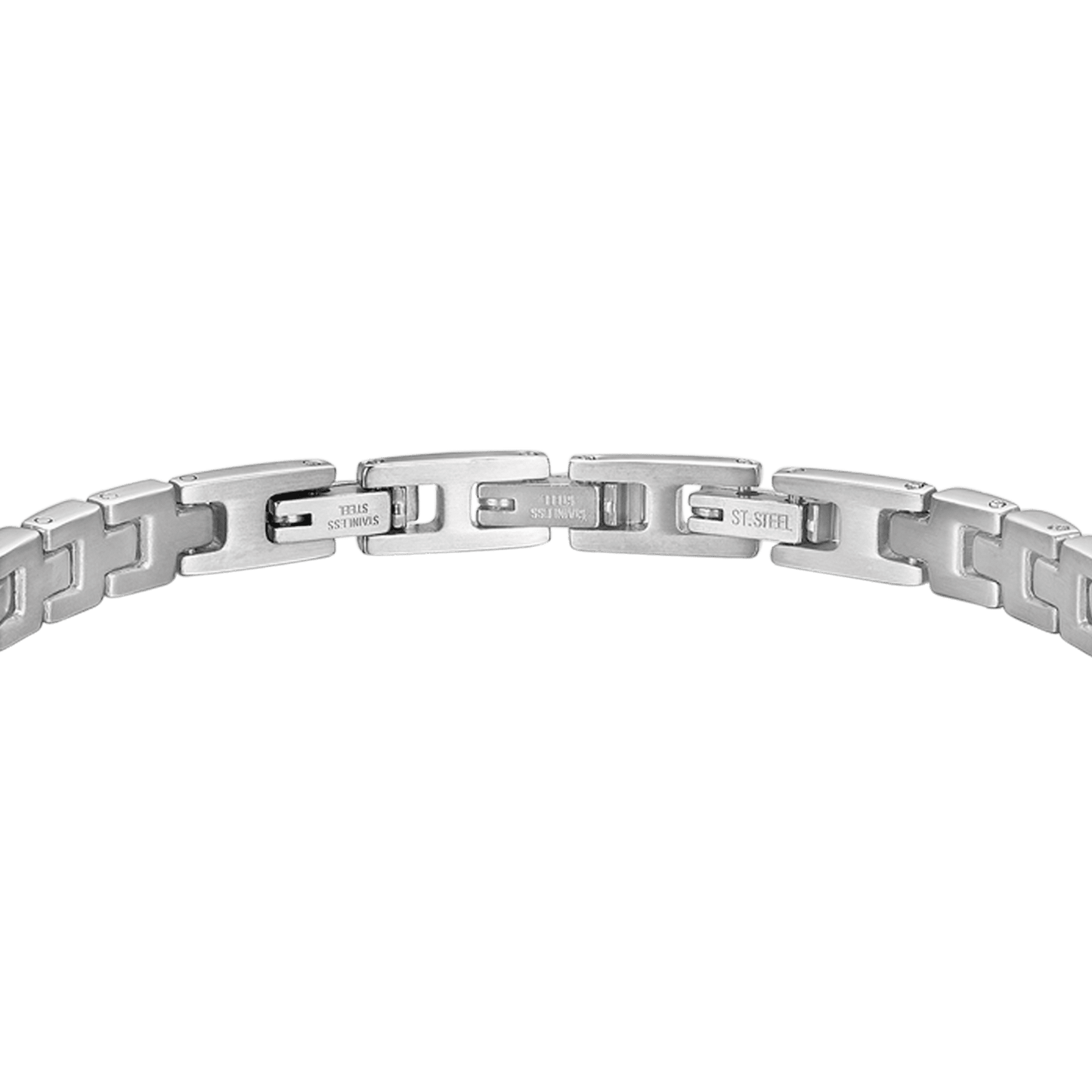 HERRENARMBAND AUS STAHL MIT BLAUEN KRISTALLEN