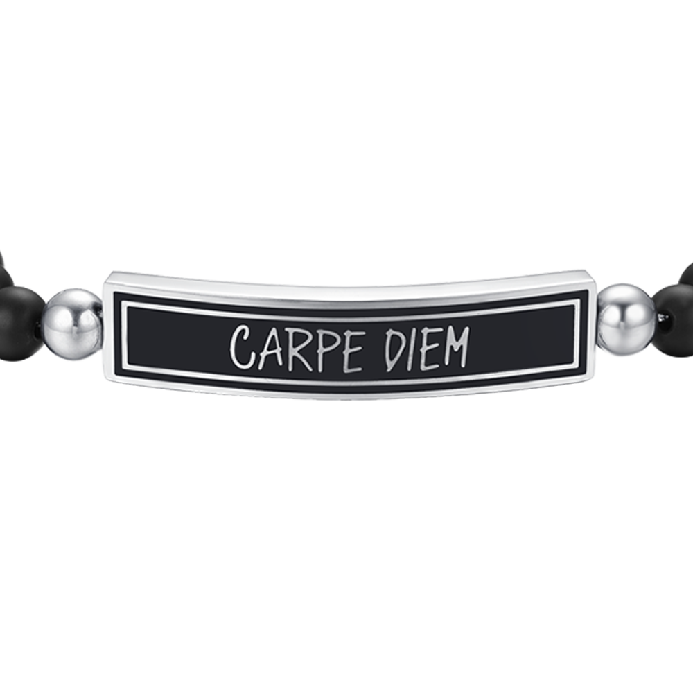 CARPE DIEM HERRENARMBAND AUS STAHL