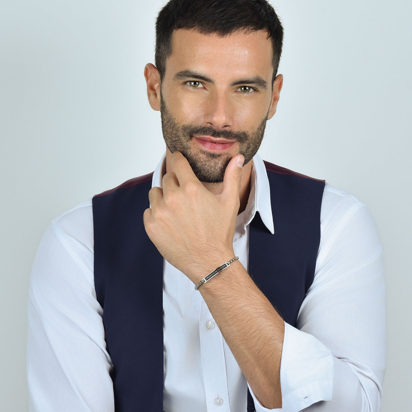 HERRENARMBAND AUS STAHLBLECH DAS BESTE KOMMT NOCH