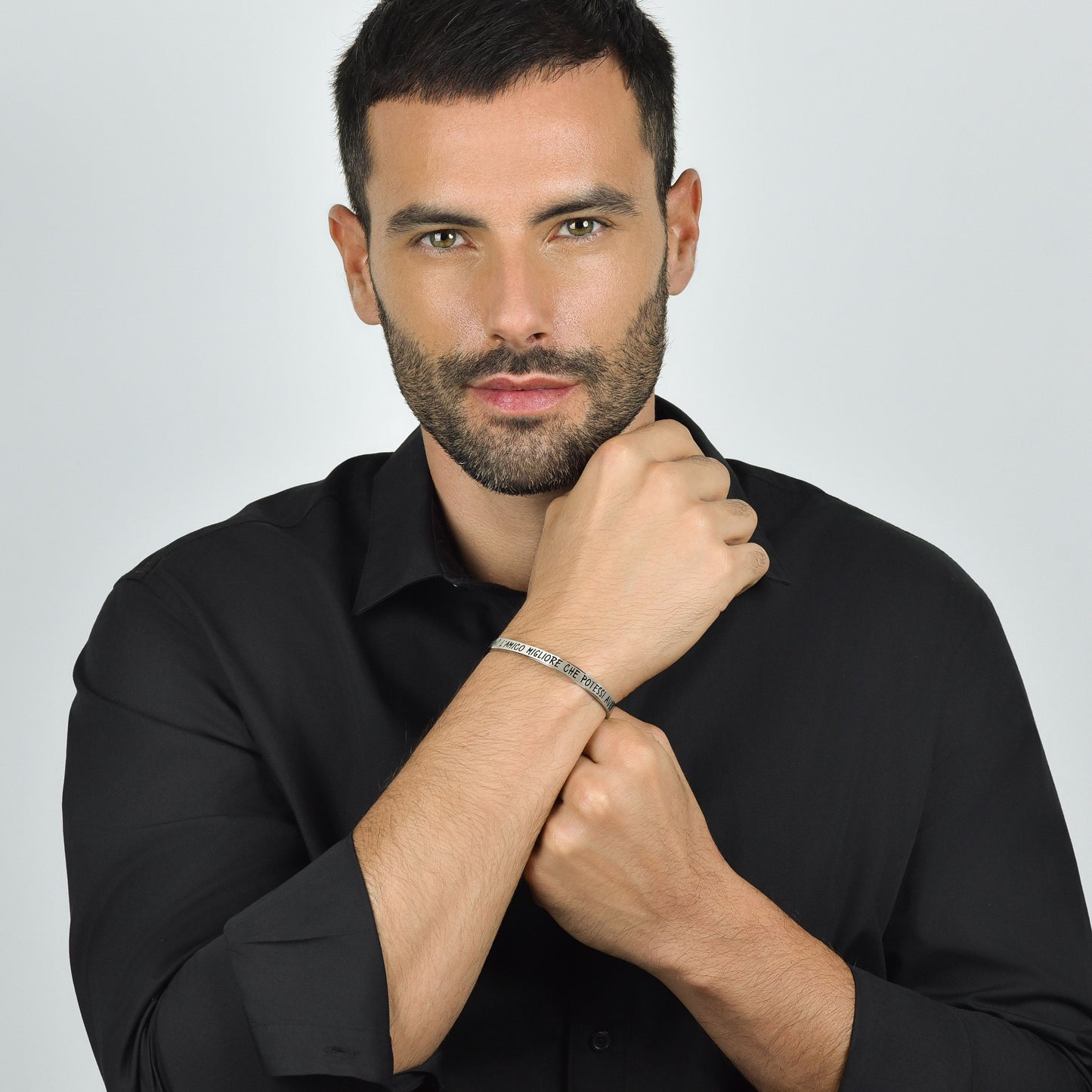 STAHLARMBAND FÜR MÄNNER BRUDER DER BESTE FREUND, DEN MAN HABEN KANN