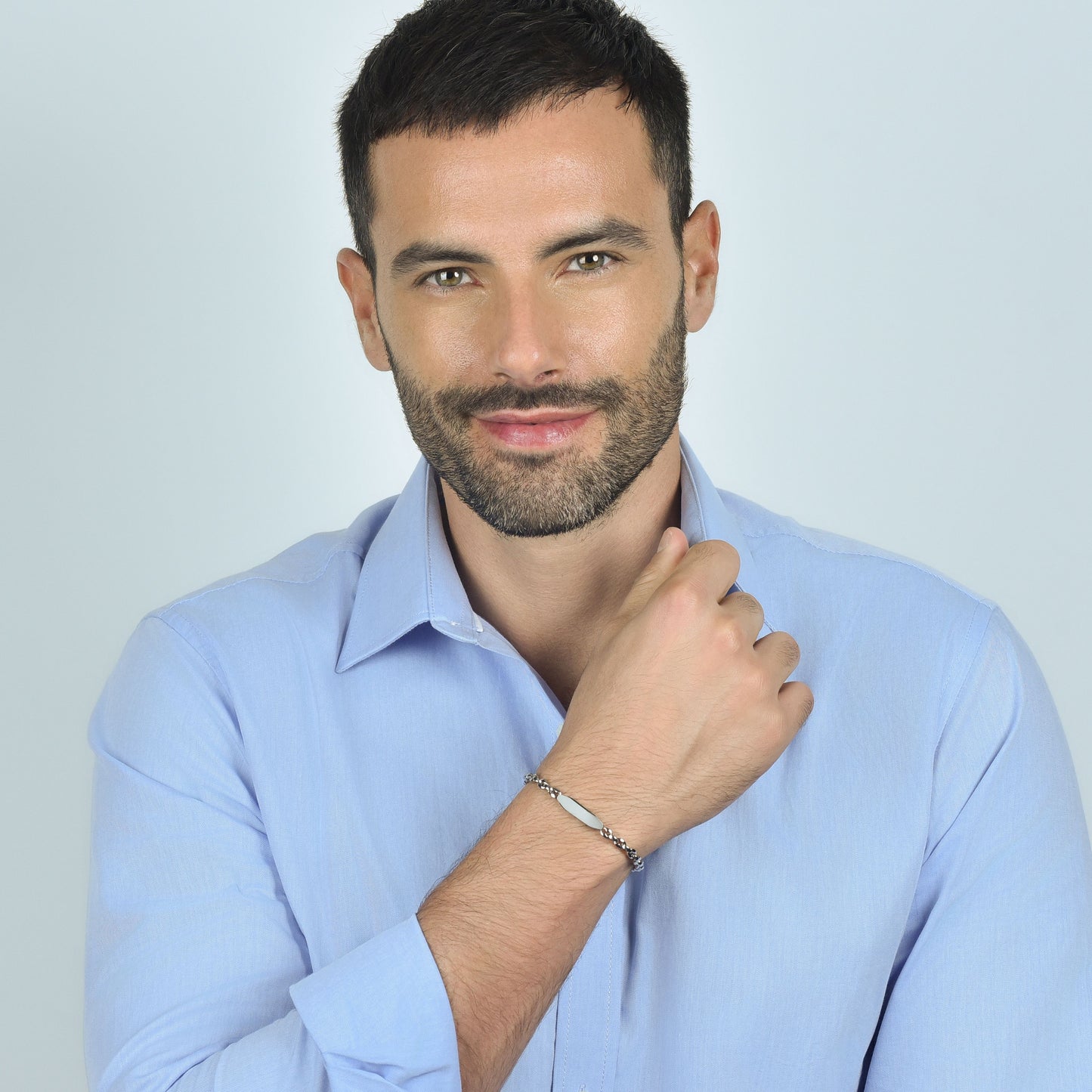 STAHLARMBAND FÜR HERREN MIT ELEMENT