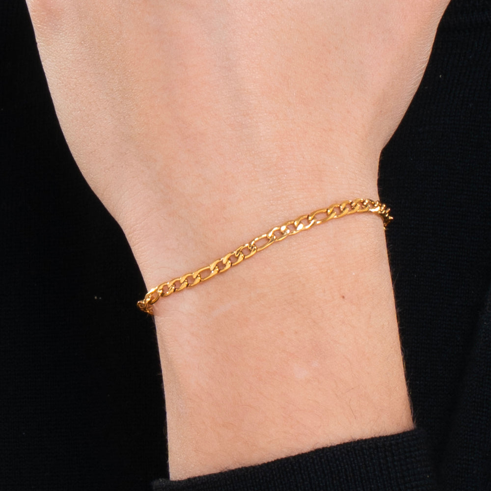 BRACCIALE UOMO IN ACCIAIO  IP GOLD