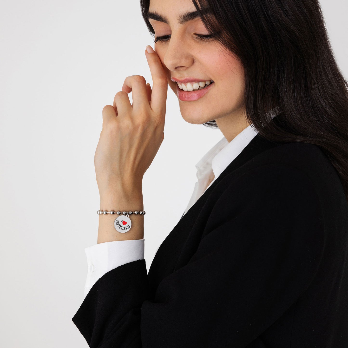 ICH LIEBE DAS PANTELLERIA STAHLARMBAND FÜR FRAUEN