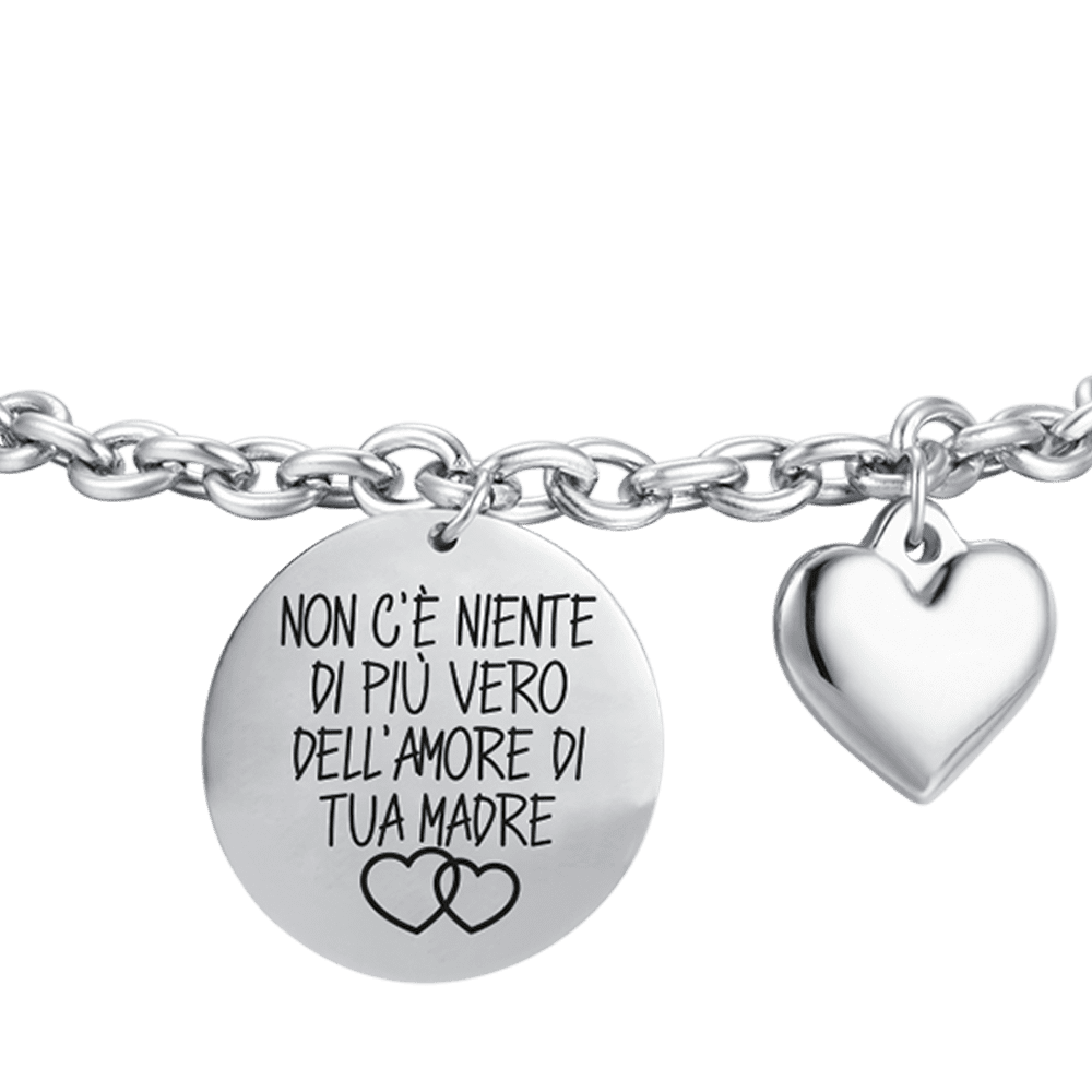 STEEL WOMAN'S BRACELET ES GIBT NICHTS WAHRERES ALS DIE LIEBE DEINER MUTTER