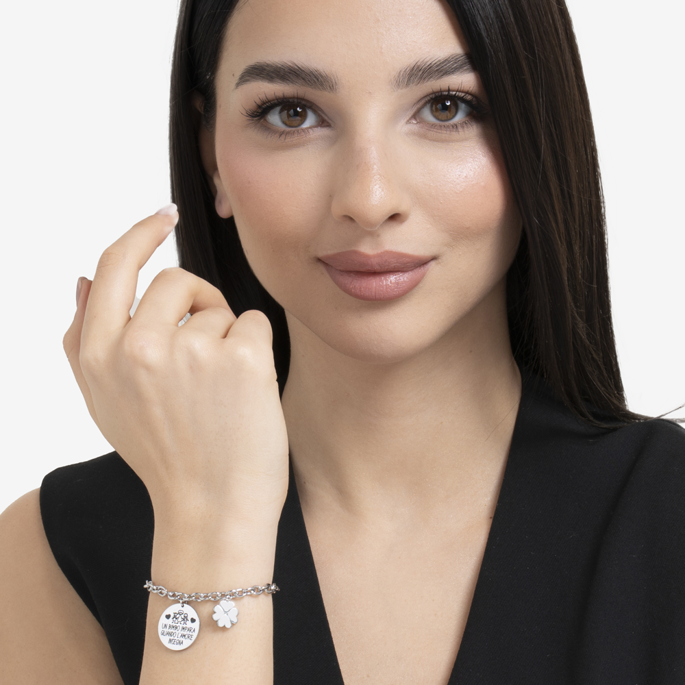 DAMEN STAHLARMBAND EIN KIND LERNT, WENN DIE LIEBE LEHRT