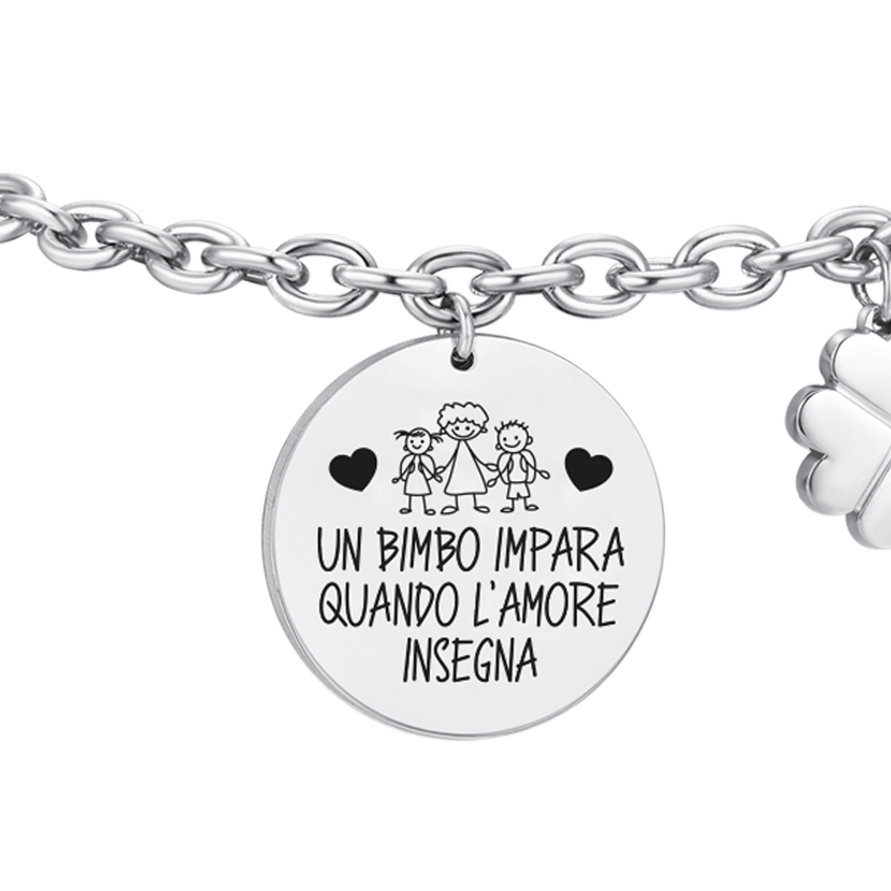 DAMEN STAHLARMBAND EIN KIND LERNT, WENN DIE LIEBE LEHRT