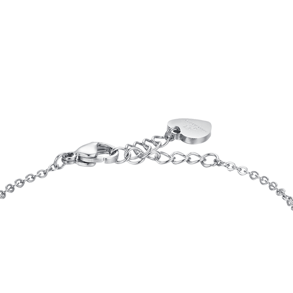 KREUZARMBAND AUS STAHL MIT WEISSEN KRISTALLEN FÜR DAMEN