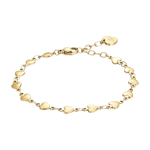 IP GOLD STAHL DAMEN ARMBAND MIT HERZEN