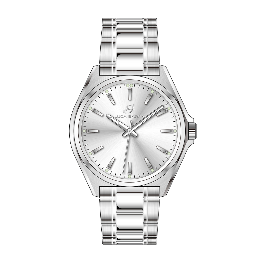 OROLOGIO UOMO IN ACCIAIO CON QUADRANTE BIANCO