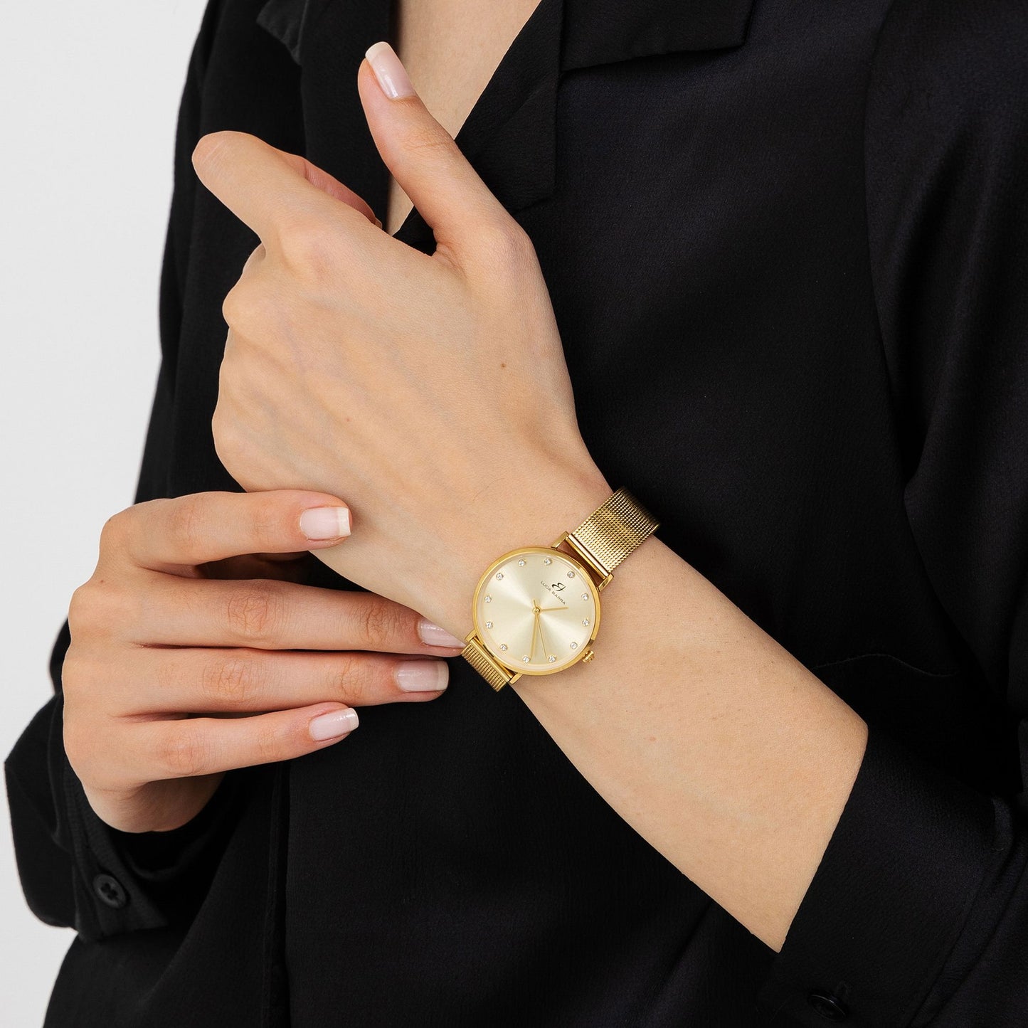 DAMENUHR MIT ROSA STAHLGEHÄUSE