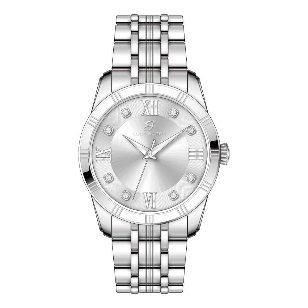 OROLOGIO DONNA IN ACCIAIO CON QUADRANTE BIANCO