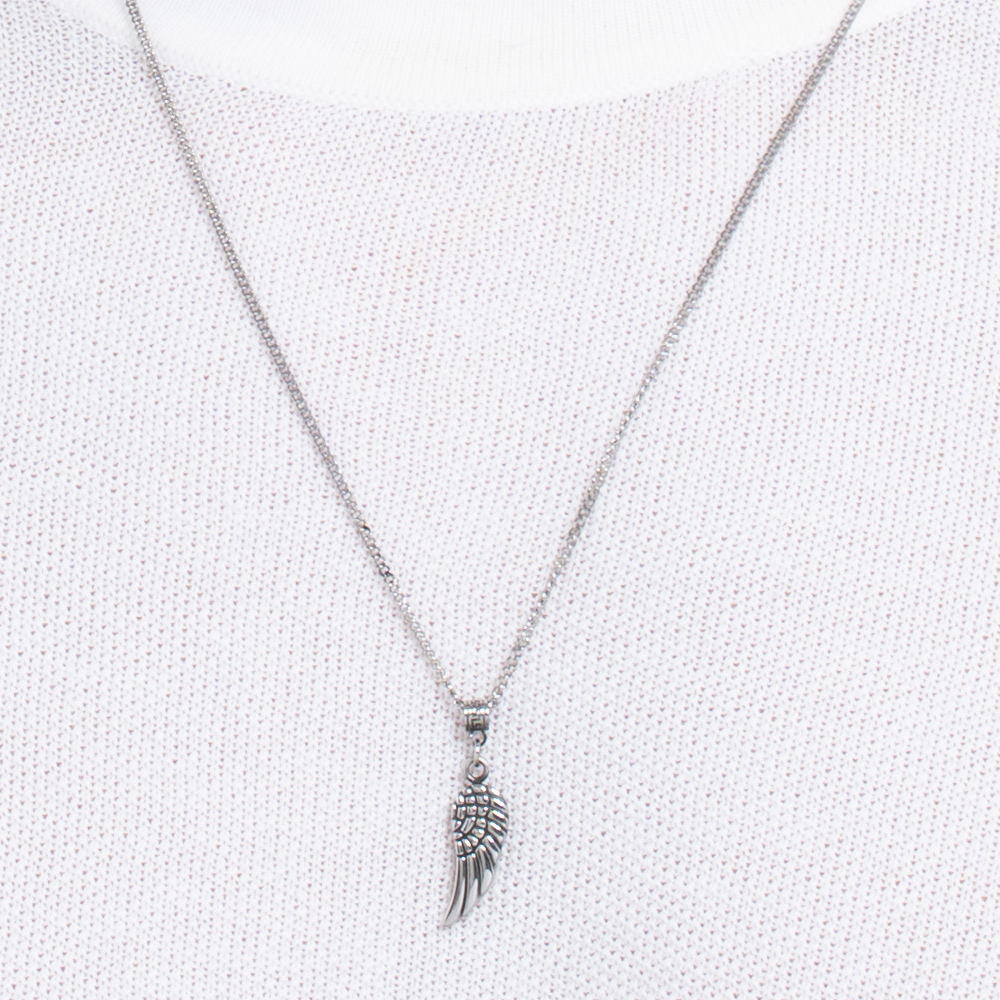 COLLANA UOMO IN ACCIAIO CON ALA