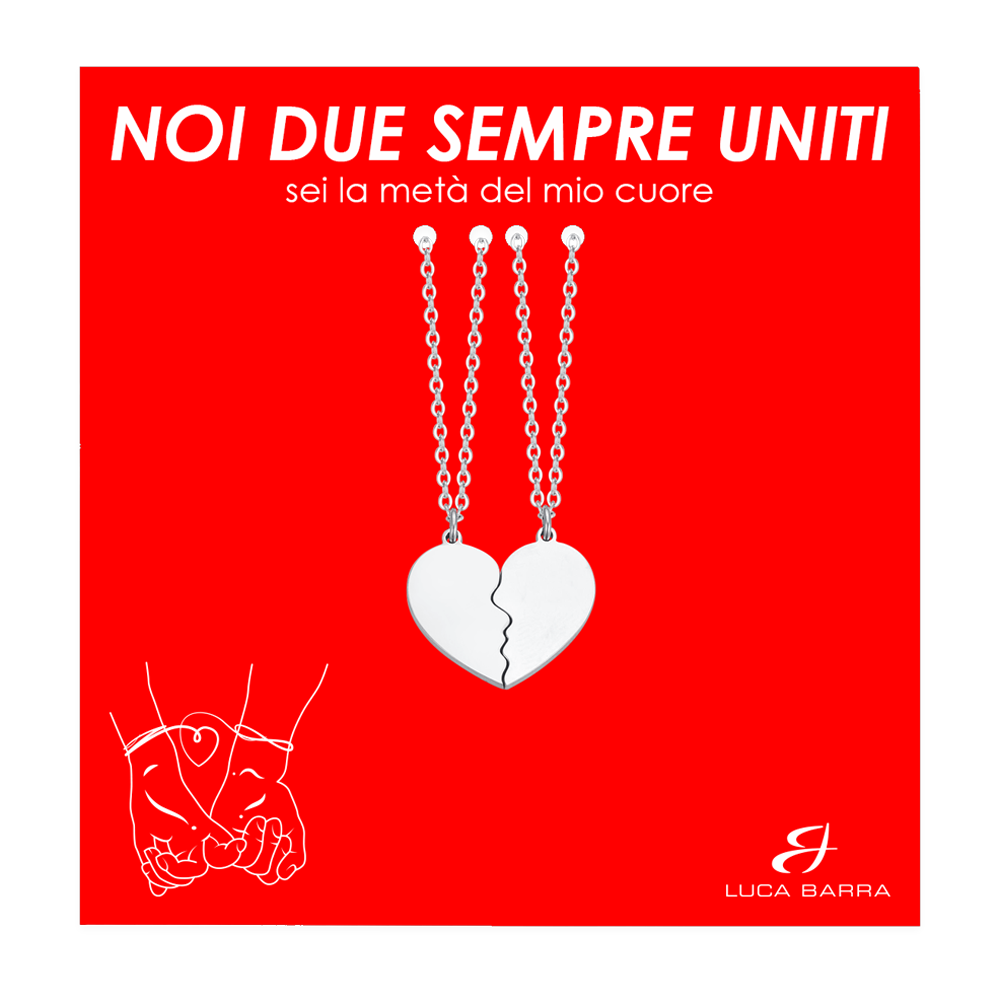 STAHLPAAR HALSKETTE MIT HERZ