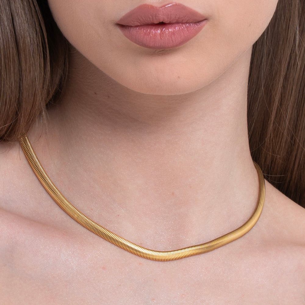 COLLANA DONNA IN ACCIAIO IP GOLD