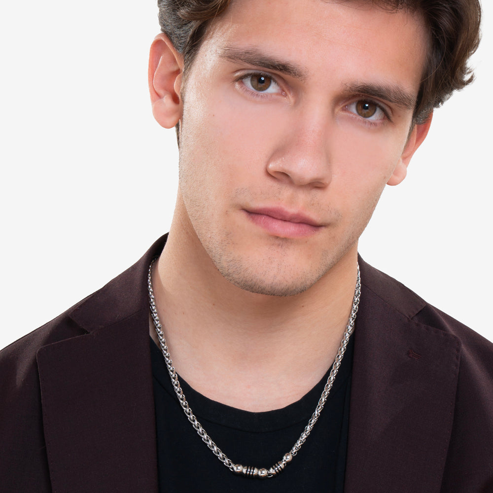 STAHL-HALSKETTE FÜR MÄNNER
