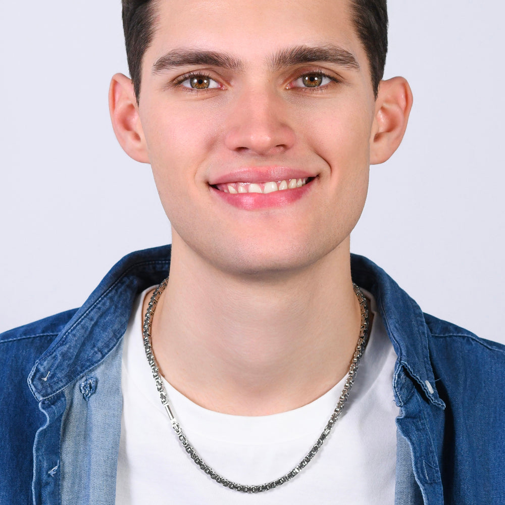 HERRENSTAHLKETTE MIT ELEMENT