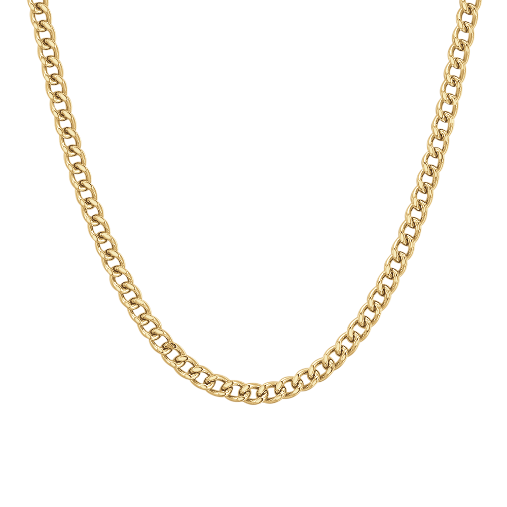 COLLANA UOMO IN ACCIAIO IP GOLD