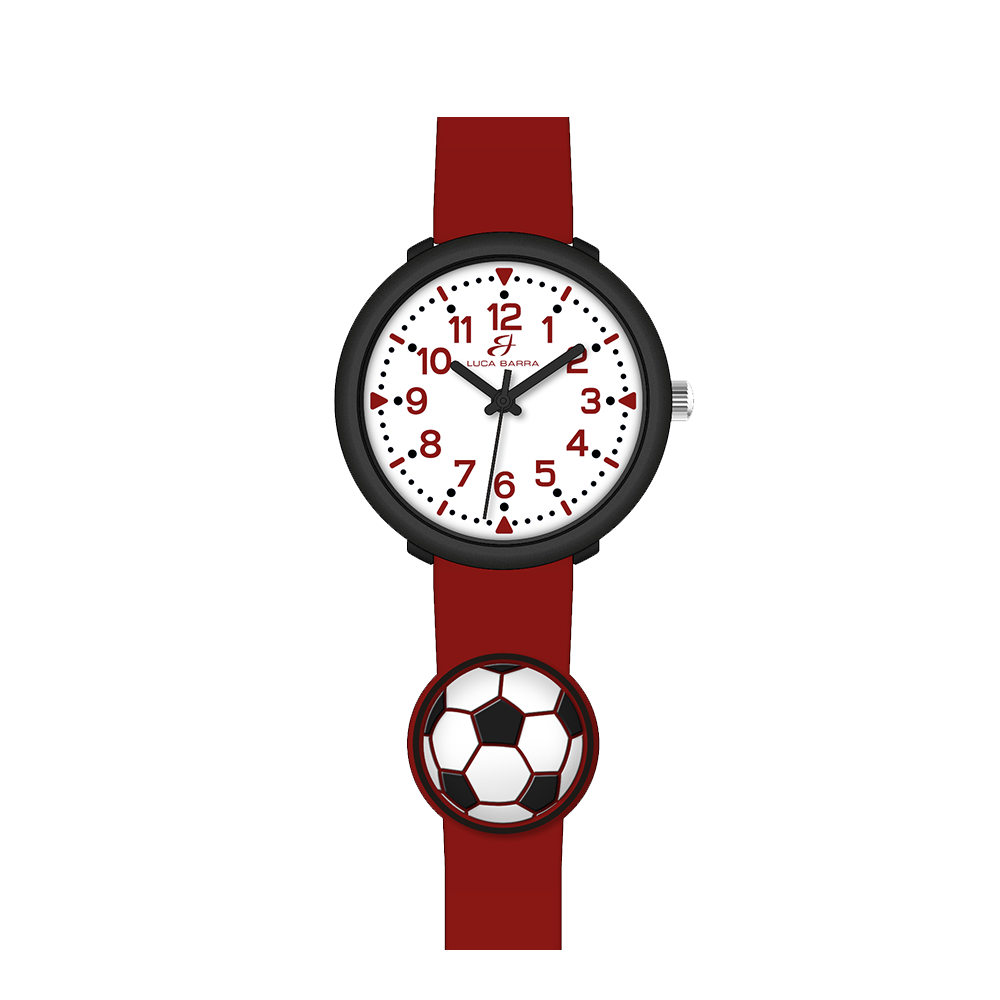 OROLOGIO BAMBINO ROSSO CON PALLONE