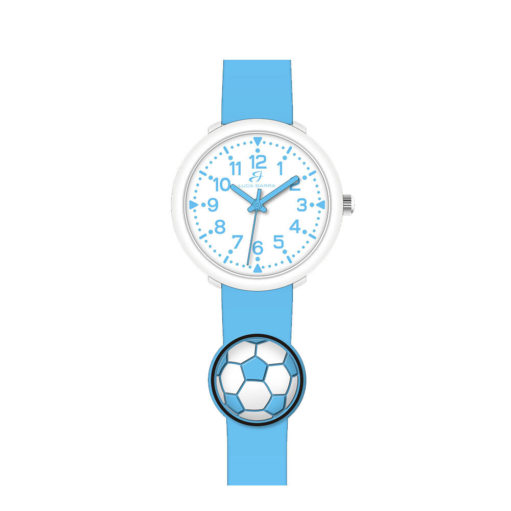 OROLOGIO BAMBINO AZZURRO CON PALLONE
