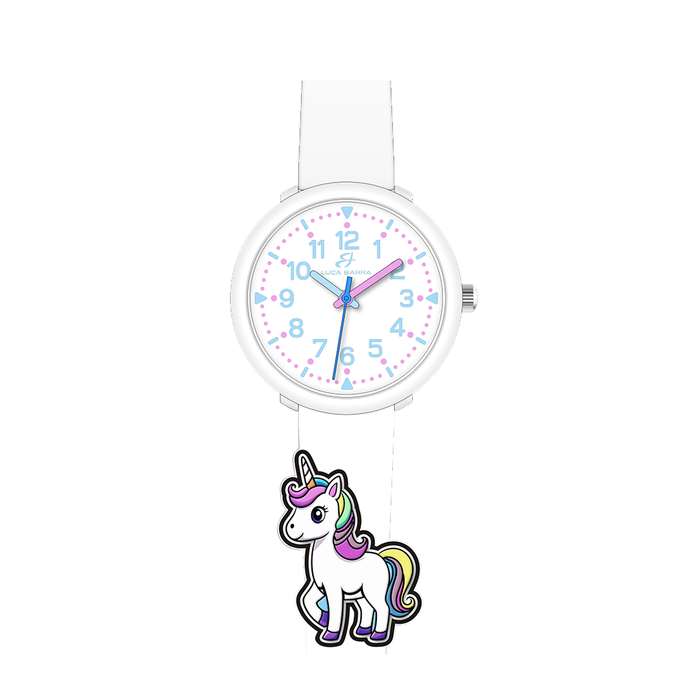 OROLOGIO BAMBINA BIANCO CON UNICORNO