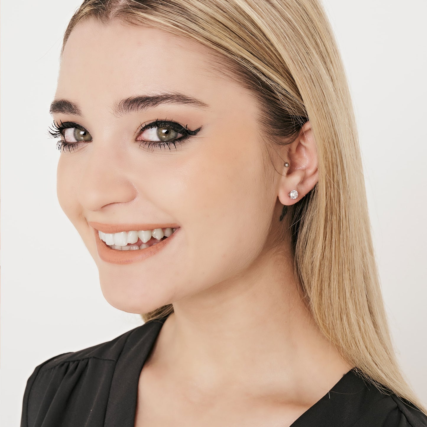 MONO POINT LIGHT STAHLOHRRING MIT WEISSEM KRISTALL