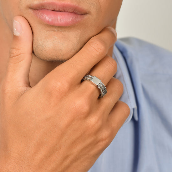 ANELLO UOMO IN ACCIAIO Luca Barra