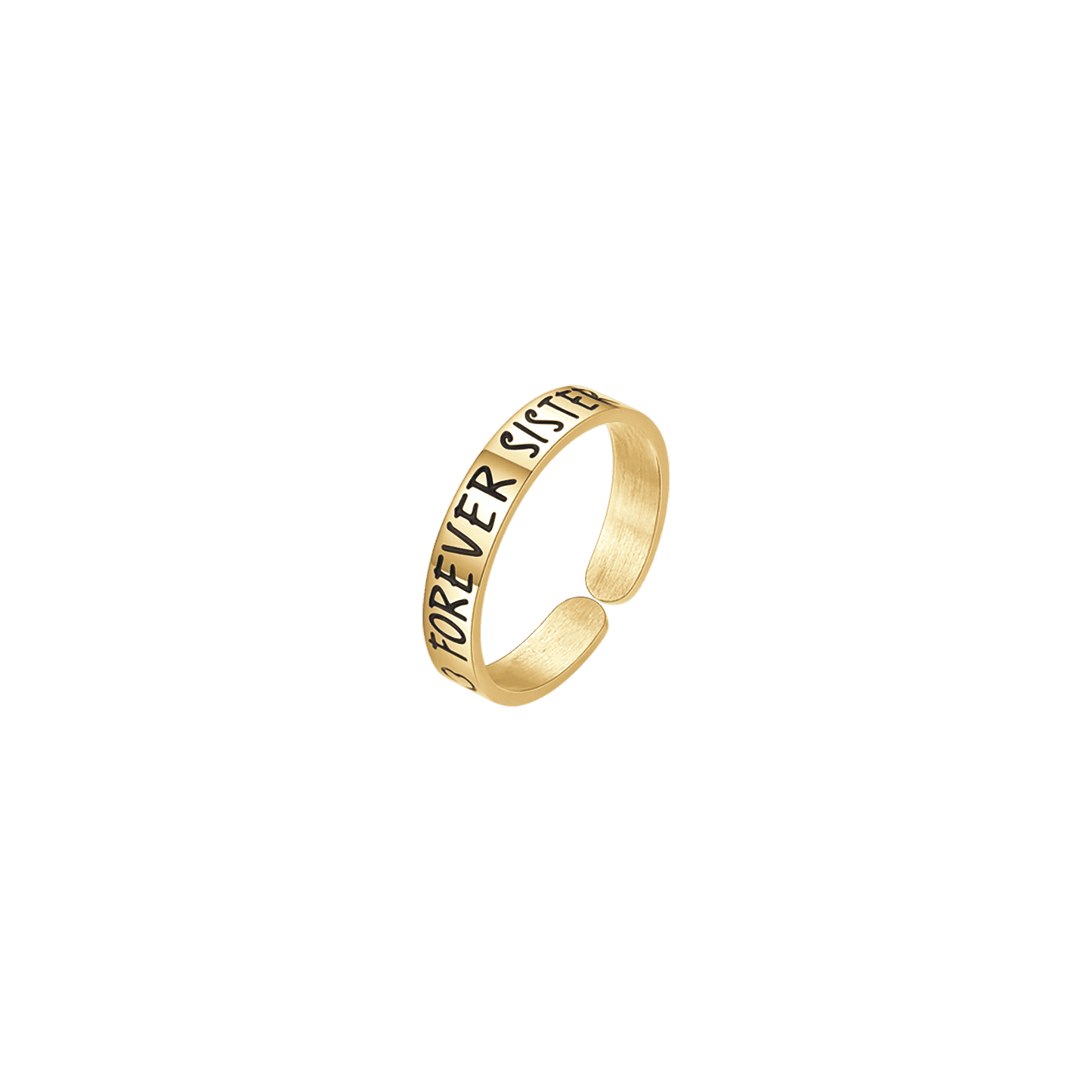 FOREVER SISTER GOLDEN STEEL WOMAN'S RING Luca Barra