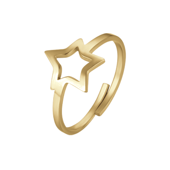 DAMENRING AUS IP-GOLDSTAHL MIT STERN