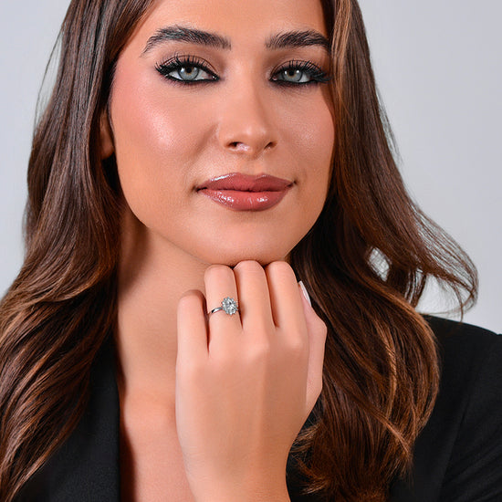 ANELLO DONNA IN ACCIAIO CRISTALLI E ZIRCONE BIANCO