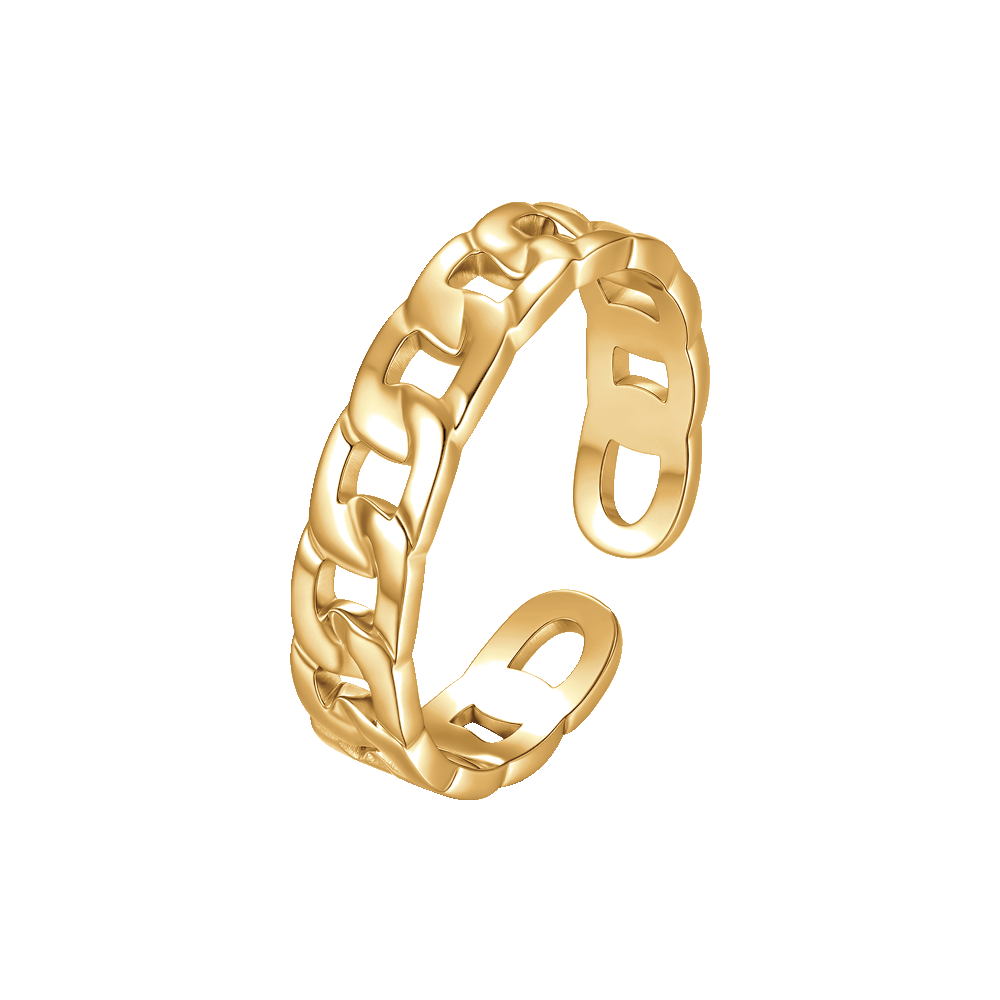 ANELLO DONNA IN ACCIAIO IP GOLD