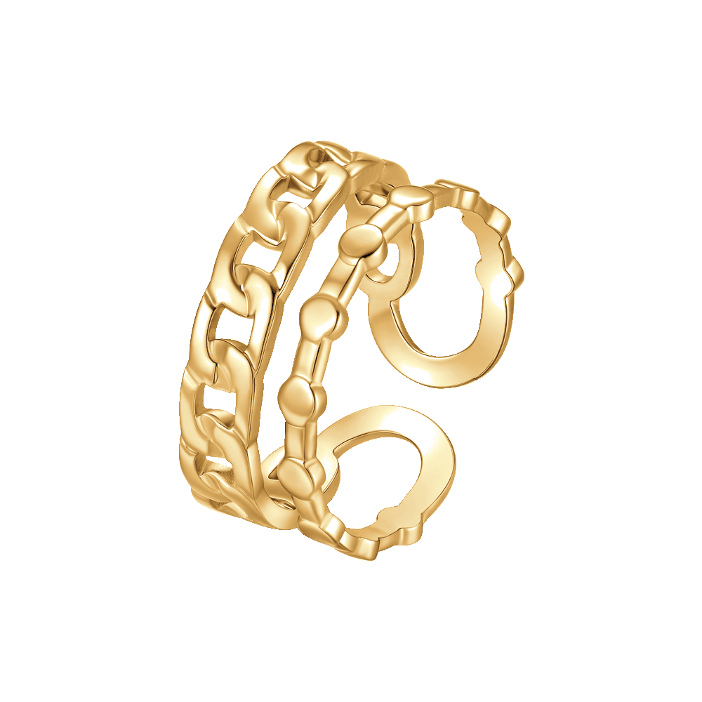 ANELLO DONNA IN ACCIAIO IP GOLD
