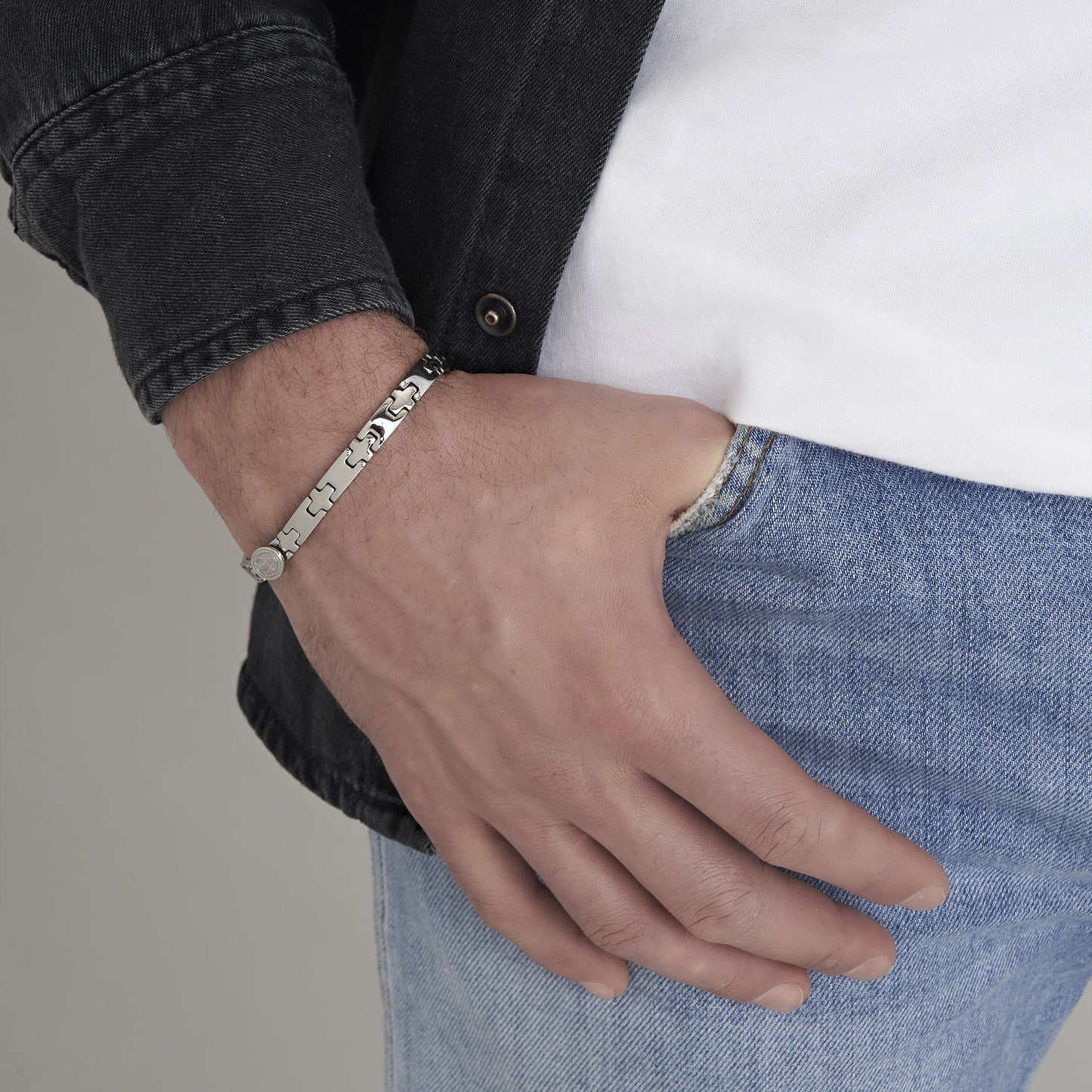 ROSENKRANZ STAHL HERRENARMBAND
