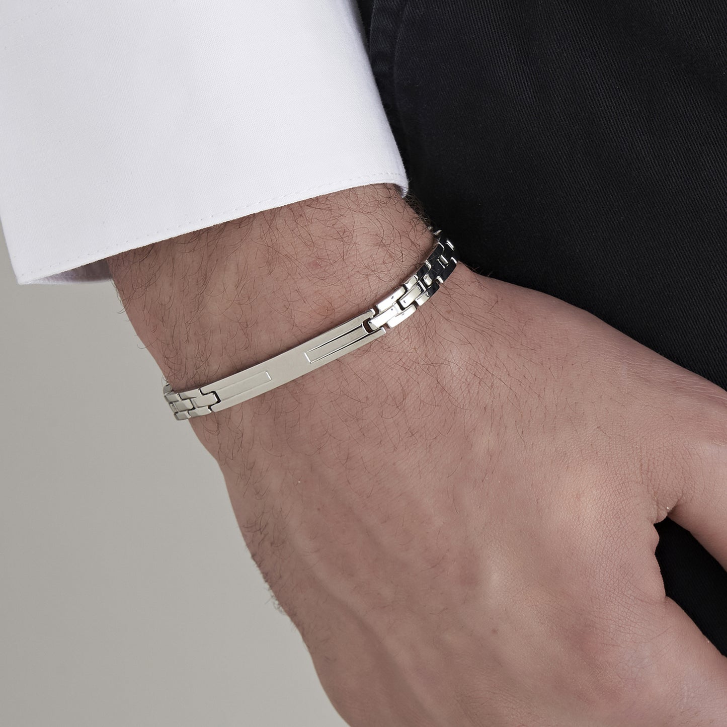 ARMBAND FÜR MÄNNER AUS STAHLSTREIFEN MESH Luca Barra