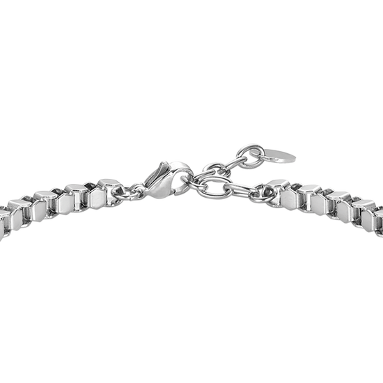 HERRENARMBAND AUS STAHL MIT PERSONALISIERBARER PLATTE