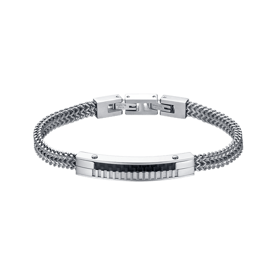 MANNSTAHL BRACELET MIT KARBONFASERPLATTE Luca Barra