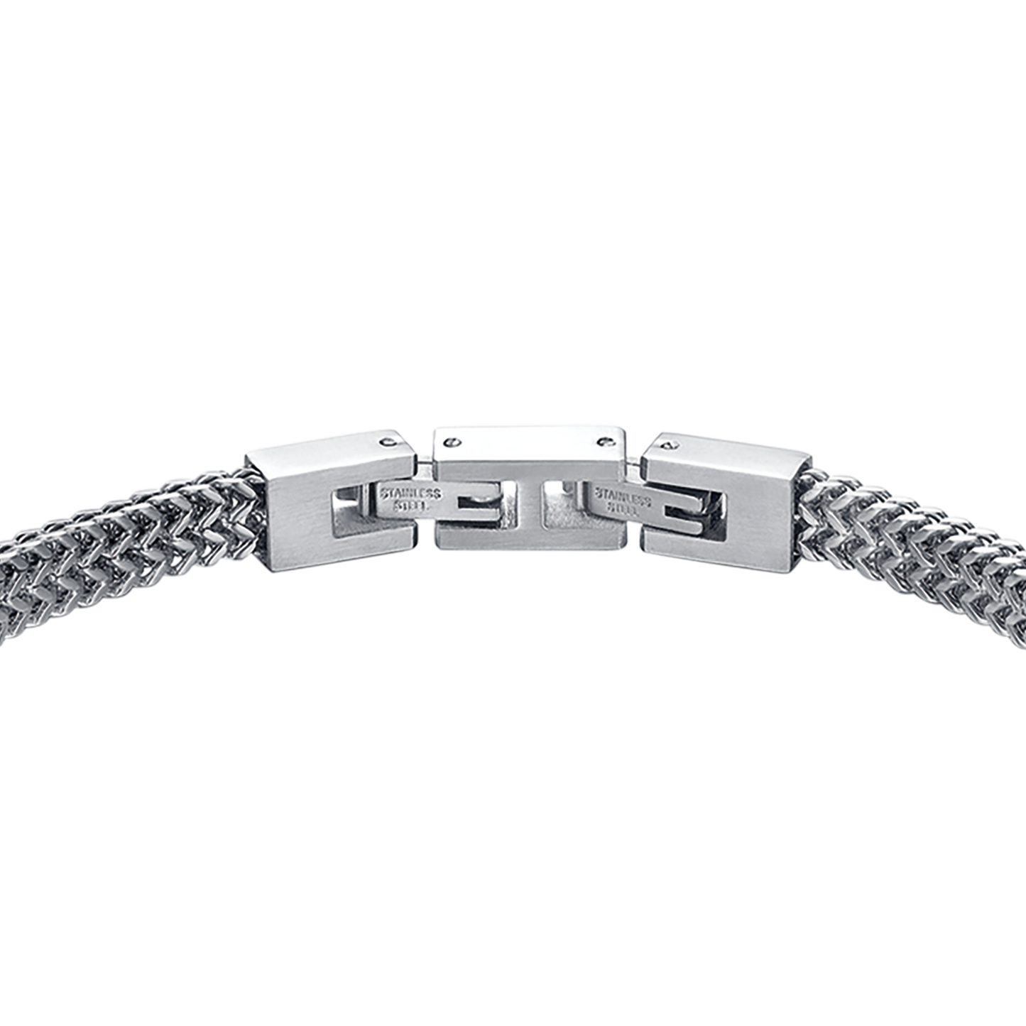 HERRENARMBAND AUS STAHL MIT KARBONFASERPLATTE