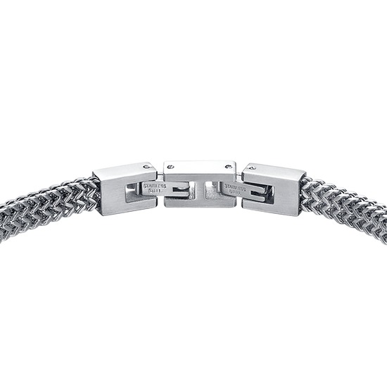 HERRENARMBAND AUS STAHL MIT KARBONFASERPLATTE