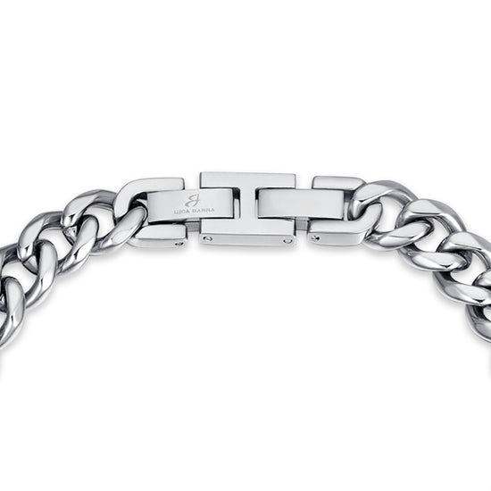 SILBERNES GLIEDERARMBAND AUS STAHL FÜR HERREN