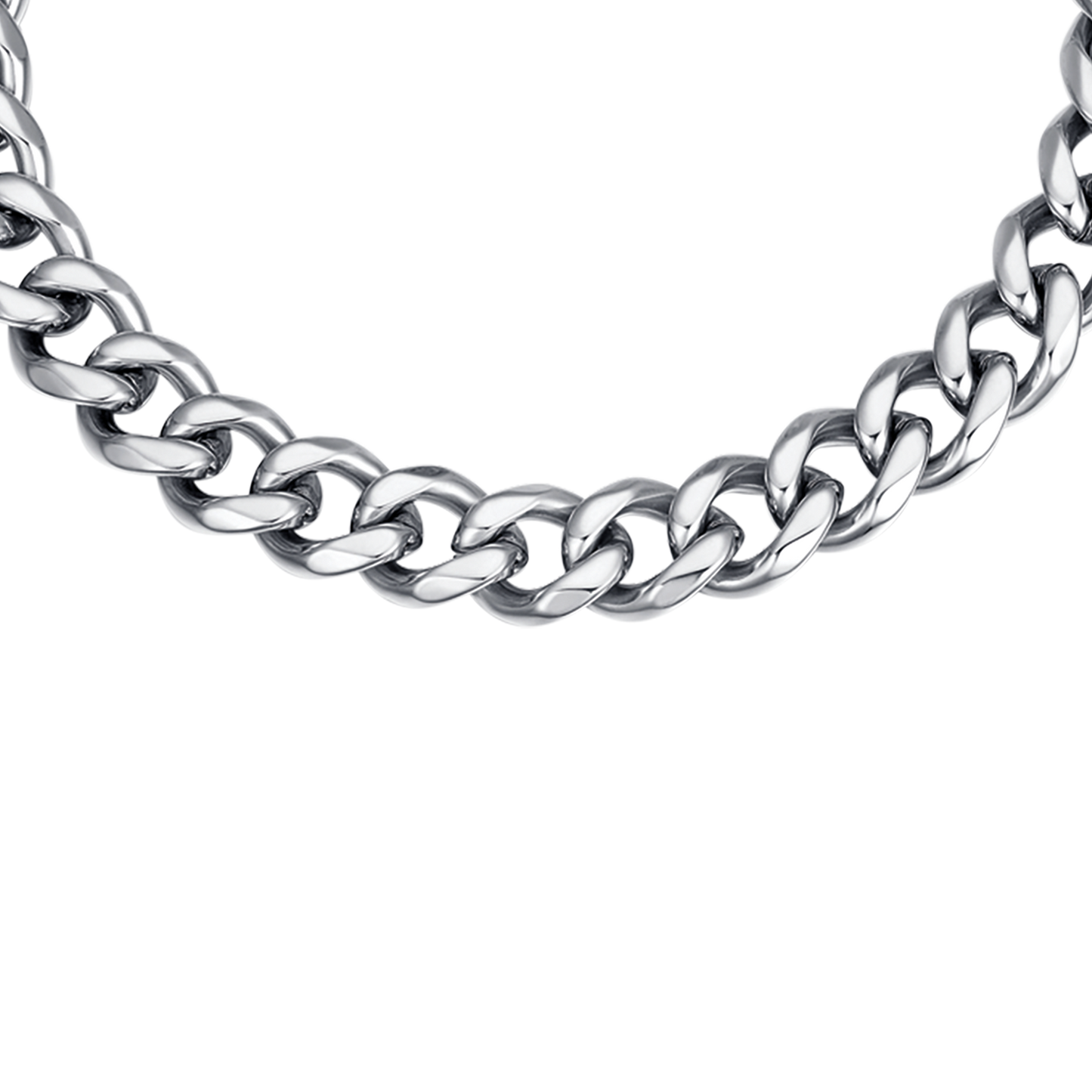 SILBERNES GLIEDERARMBAND AUS STAHL FÜR HERREN