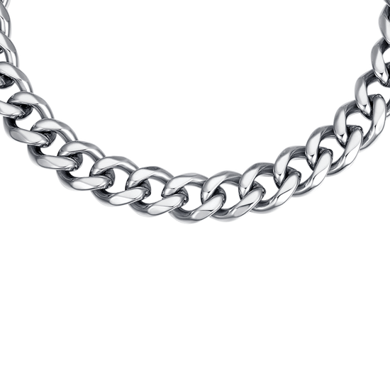 SILBERNES GLIEDERARMBAND AUS STAHL FÜR HERREN