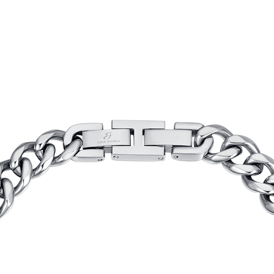 SILBERNES GLIEDERARMBAND AUS STAHL FÜR HERREN