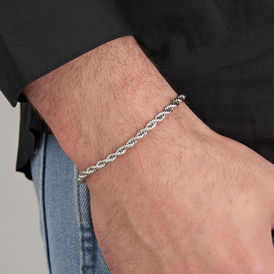 MÄNNERSTAHL-ARMBAND MIT DÜNNEM MESHEN Luca Barra