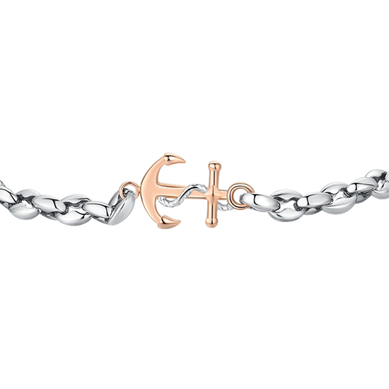 STAHLARMBAND FÜR HERREN MIT IP ROSE ANKER