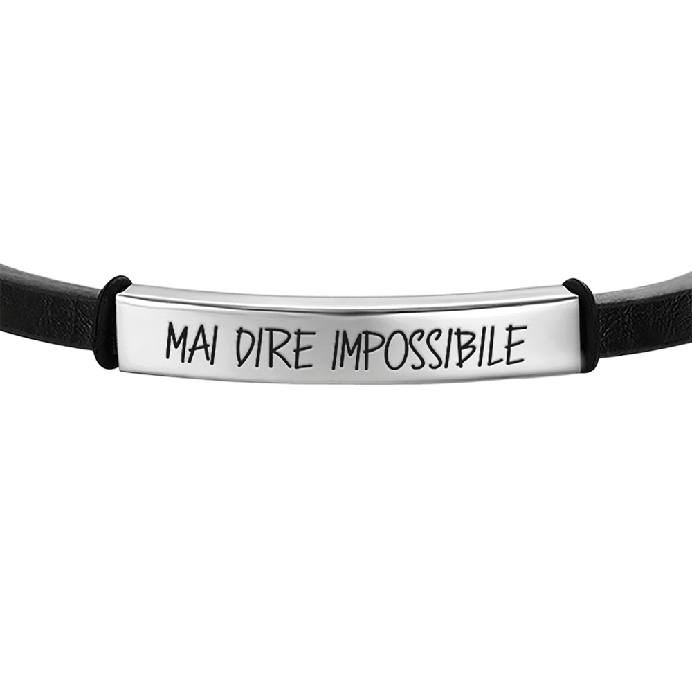NEVER SAY IMPOSSIBLE STAHLARMBAND FÜR MÄNNER