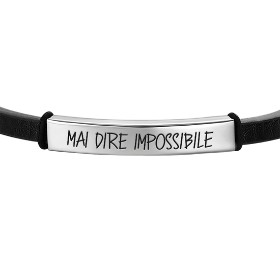 NEVER SAY IMPOSSIBLE STAHLARMBAND FÜR MÄNNER