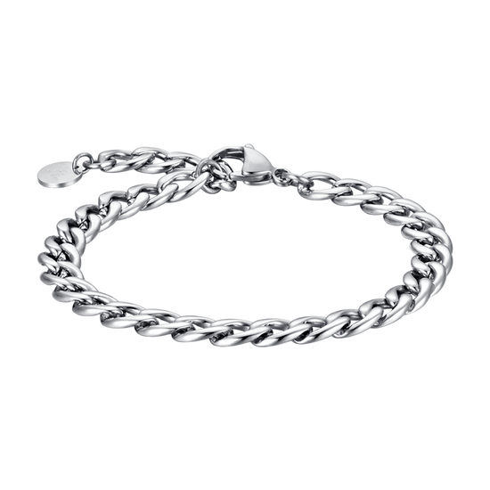 MANN SILVER MILLED STEEL BRACELET Luca Barra