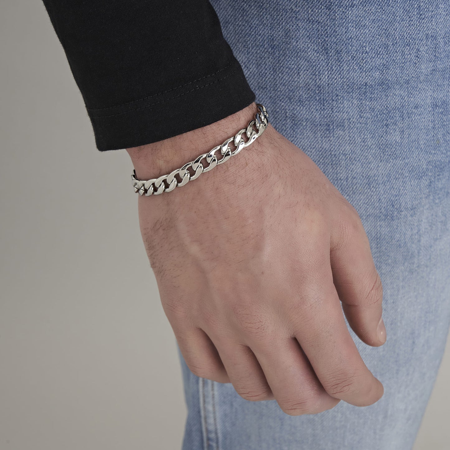 HERRENARMBAND AUS STAHLGEWEBE