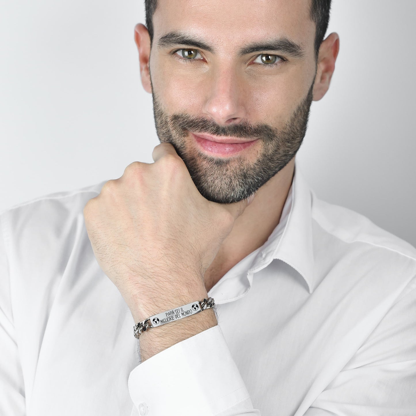 STAHLARMBAND FÜR MÄNNER DADDY, DU BIST DER BESTE DER WELT