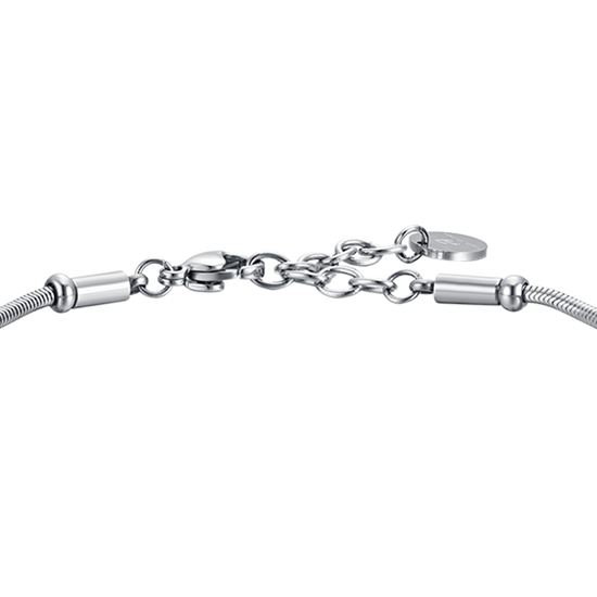 HERRENARMBAND AUS STAHL MIT BLAUEM STEIN